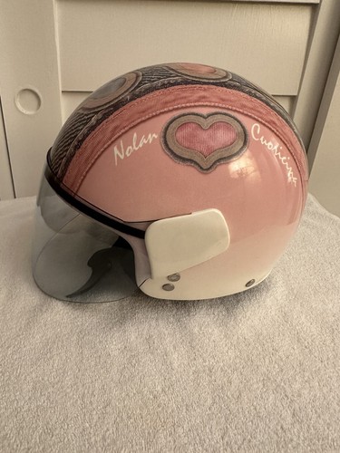 Motorcycle helmet ~ By Nolan N30 Style “Hearts Art” ~ W/Visor / Italy - - Sz L - Picture 3 of 12