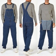 Men Casual Denim Jeans Dungarees Pocket Trousers Work Jumpsuit Overalls Bib Pant