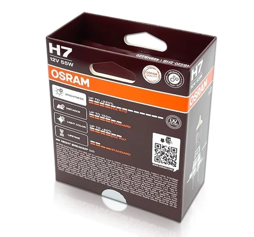 OSRAM H7 Night Breaker220 Car Halogen Headlight Original Lamp 12V 55W 64210NB220 - Picture 7 of 13