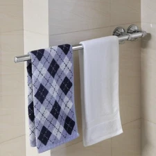 SHOWER DOOR TOWEL Bar Suction Mount Tile Mirror Glass Bathroom Steel Rack Holder