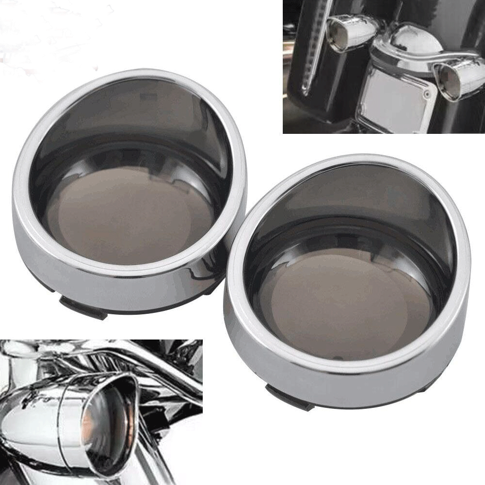 GZYF Turn Signal Grill Covers For Harley Sportster - Black Metal Mesh Protector Bezels