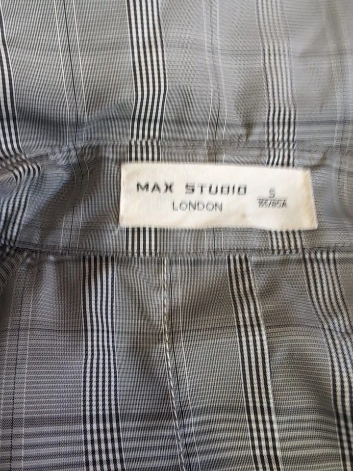 Gabardina para mujer MAX STUDIO LONDON talla S gris claro patrón largo  Foto 2 de 4