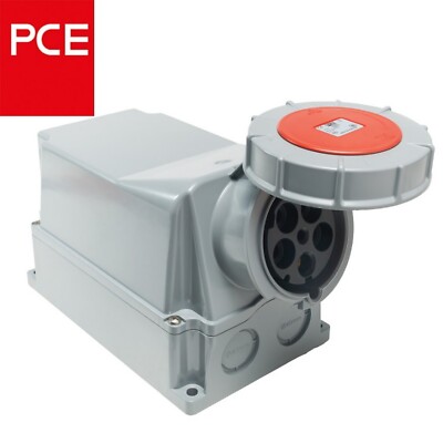 PCE 145-6 CEE-wall mounted socket [125A 5p 6h IP67] POWER TWIST (3P+N+PE)
