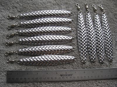 10 fishing bulk jigs lures 10oz hammered diamonds vertical jigging no hooks   