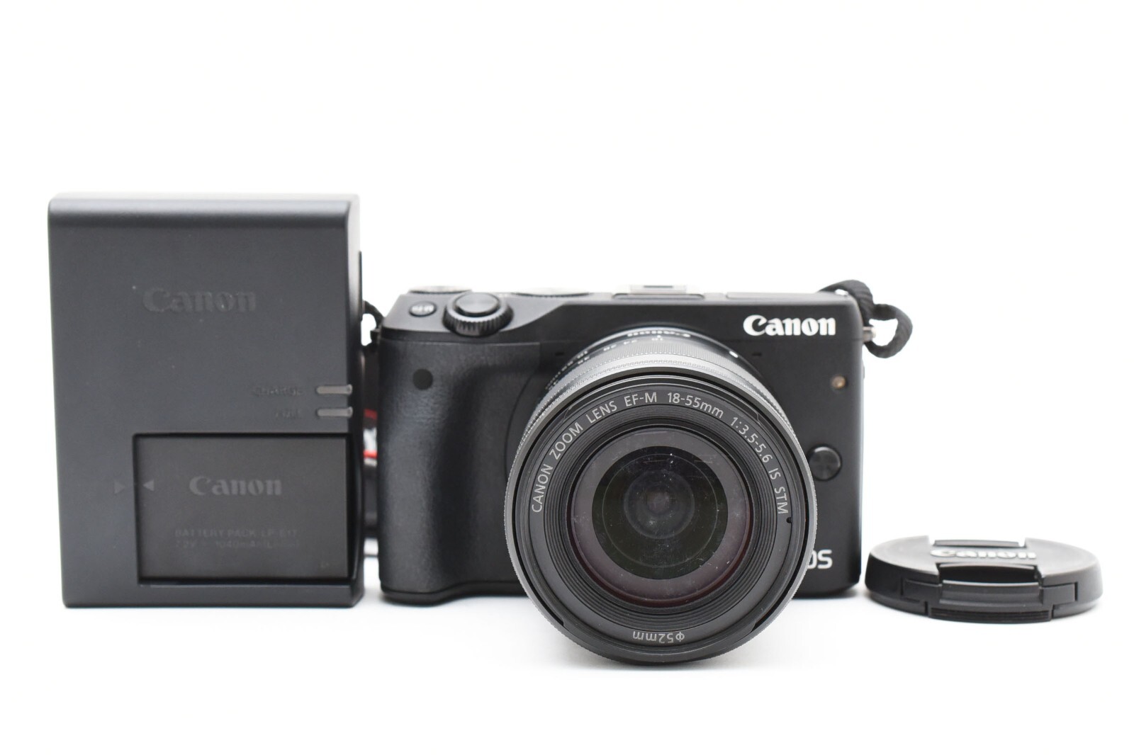 Canon EOS M3 24.2MP Digital Camera Black EF-M 18-55mm IS STM [Exc+5] JAPAN #2547