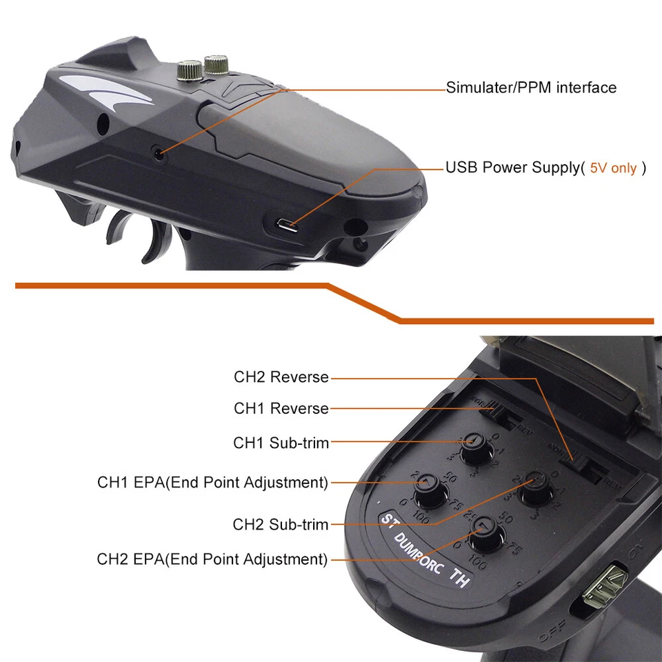 RC Model X6 2.4G 6CH RC Transmitter X6FG Gyro Receiver for RC Car Boat Marine - Image 3 of 4