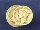 1938-D Mercury Silver Dime Roll of 50 Coins   E0755