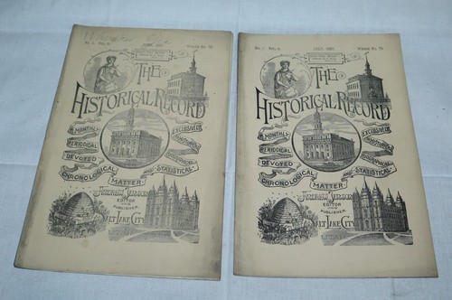 The Historical Record | *1886-1890* Jenson Mormon Periodical Signed By Pioneer - Imagen 4 de 9