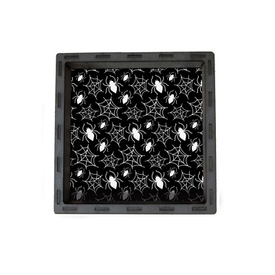 Spiderwebs Dice Tray, Square Wooden Dice Tray, D&D Rolling Tray for Dice Games