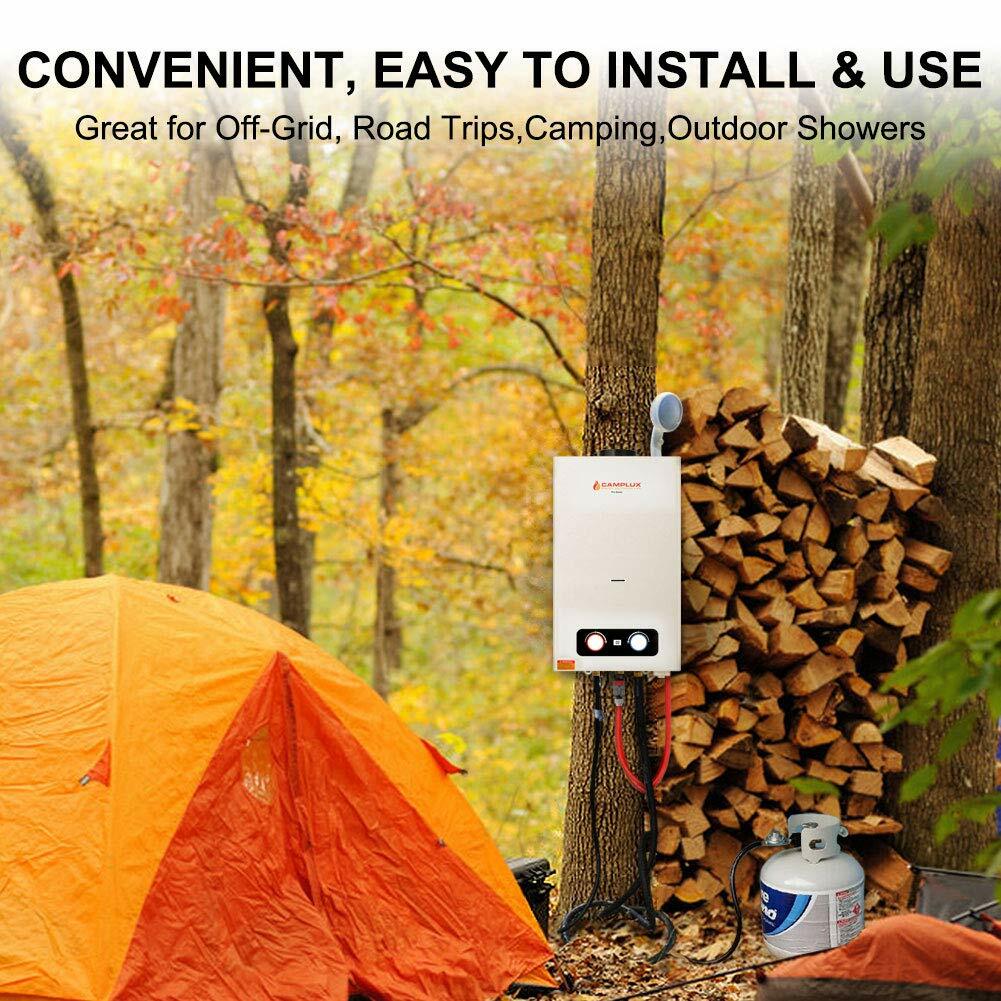 Camplux 10L Tankless Instant Hot Water Heater w/Pump Propane Gas Outdoor  Shower | eBay