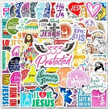 100pcs CHRISTIAN STICKER PACK,Jesus Faith God Bible Stickers, 058