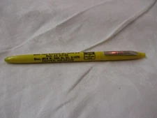 1940's USA Scripto yellow Ballpoint Pen Advertising Woodmen Accident & Life