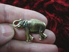 (b-ele-20) small Pachyderm brass pin pendant lover zoo African safari jewelry