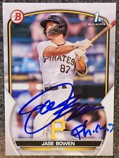 Jase Bowen Signed IP 2023 Bowman Prospects Card #BP-146 San Diego Padres!