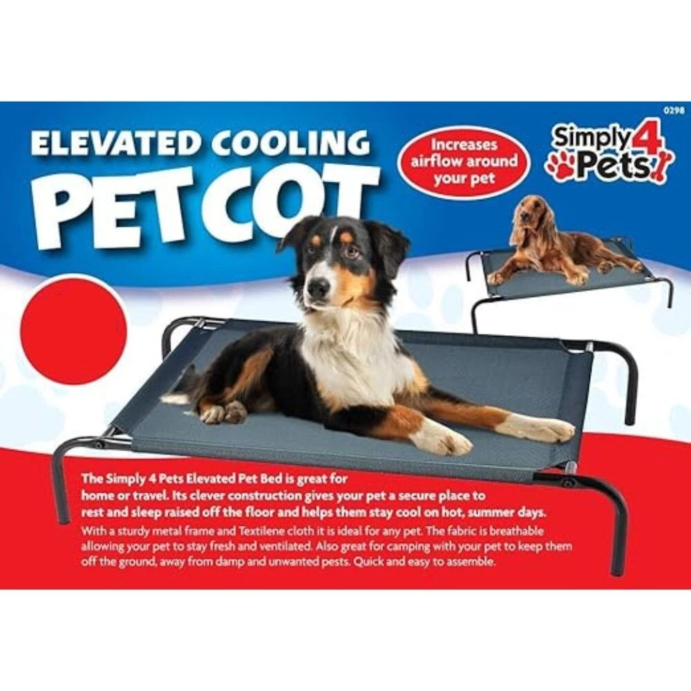 Elevated Dog Bed Cat Pet Chew Resistant Camping Cot Waterproof Indoor & Outdoor