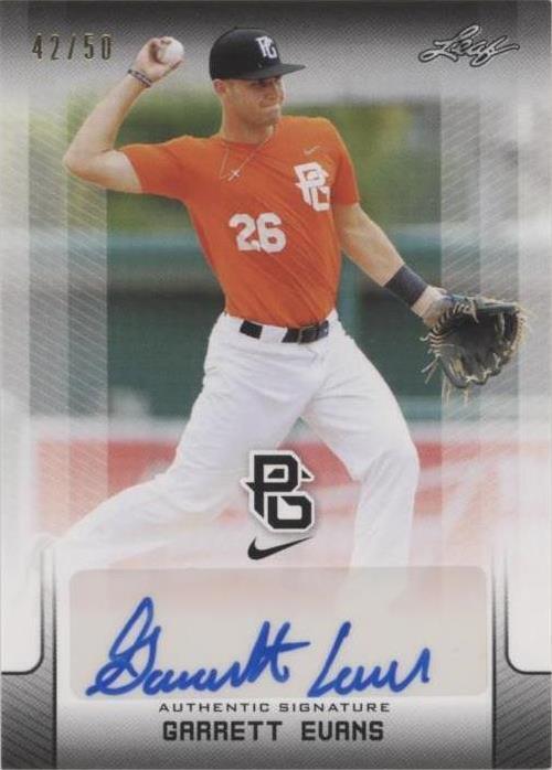 2017 Leaf Perfect Game National Showcase - Garrett Evans #BA-GE1 - 1 of 1