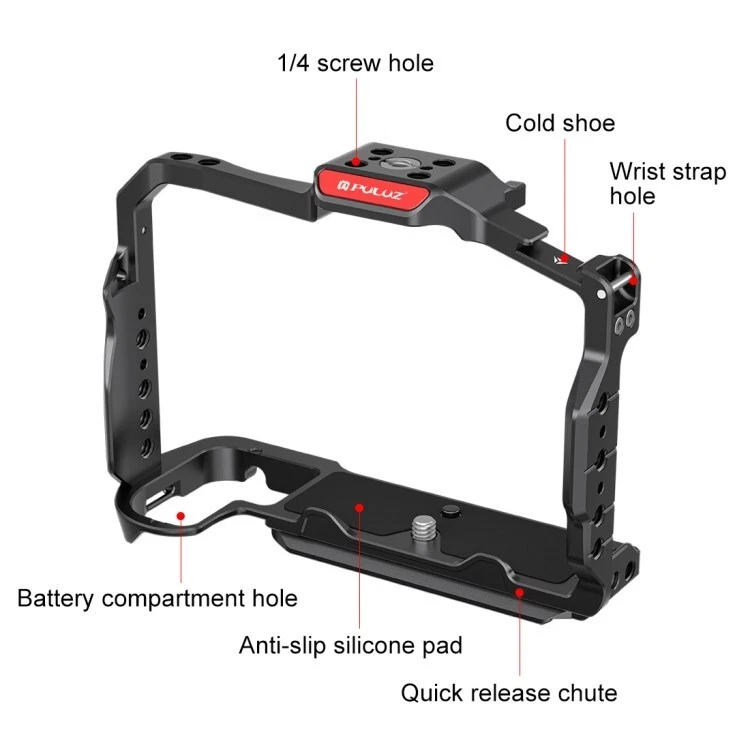 Metal Camera Cage Stabilizer Rig Mount case Cover Kit Grip For Nikon Z6III/ Z6II - Image 3 of 4
