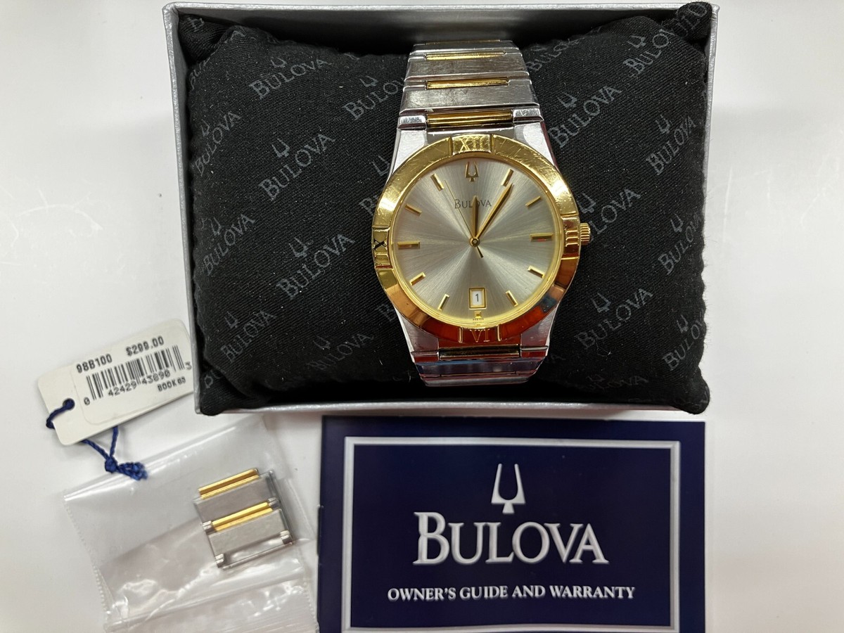 電池切　Bulova Calenda クォーツ 時計 シルバー/ゴールド Bulova Men's Classic Calendar Quartz Silver Stainless Steel