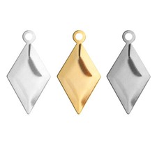 Iron Charms Rhombus Shape 22mm Size Jewelry Making Findings 20 pieces