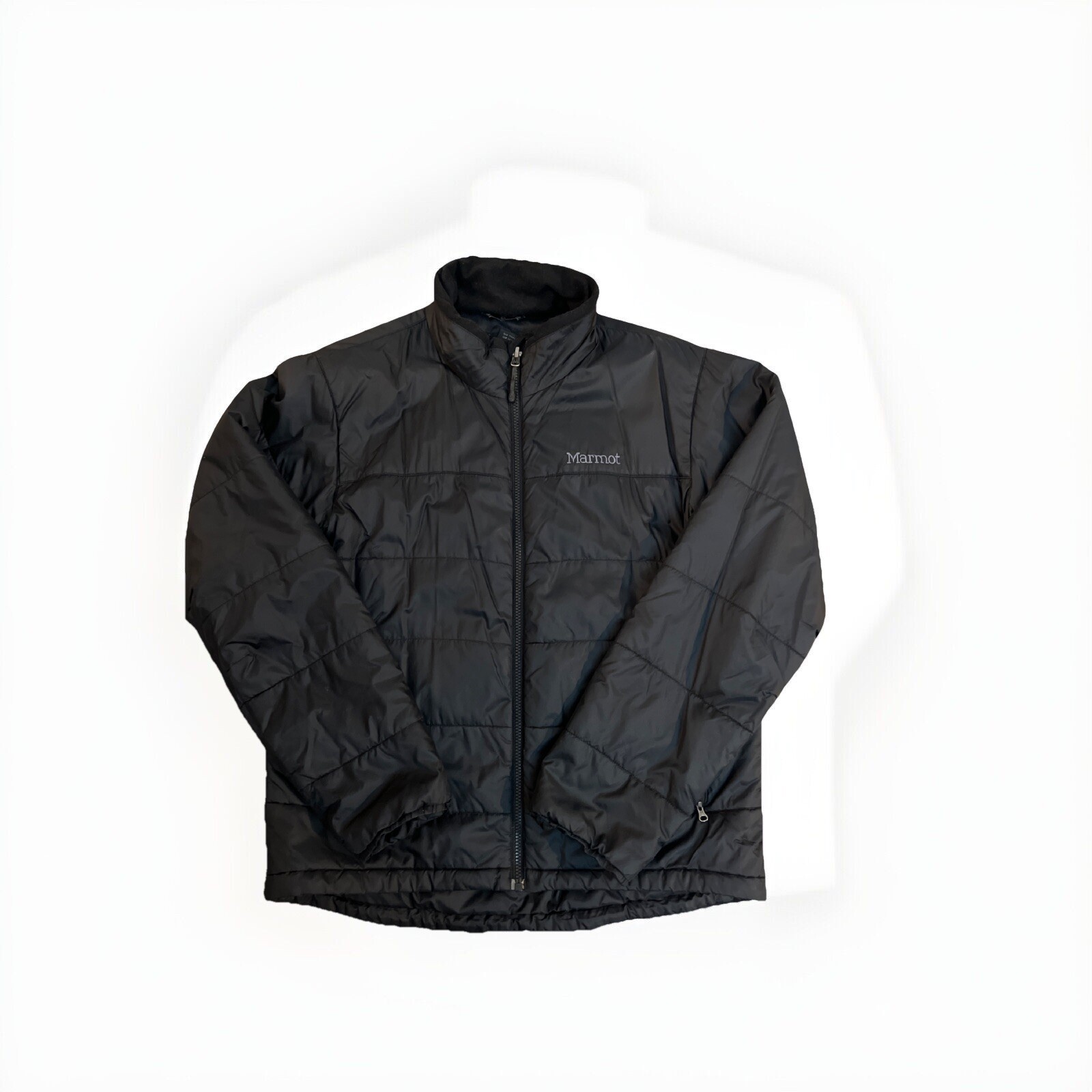 Marmot Men's Medium Solid Black Full Zip Zipper P… - image 1