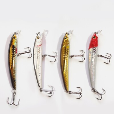 Angeln Hartköder Köder sinkende Meer Elritze Wobbler 8cm Trolling Makrele Tackle