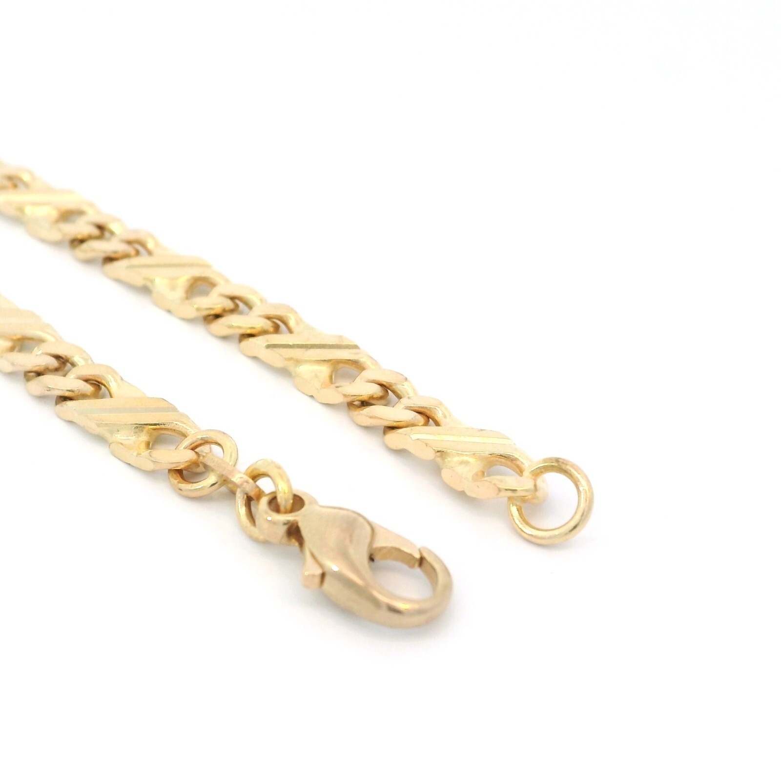 Bracelet, gold bracelet solid with dollar pattern… - image 1