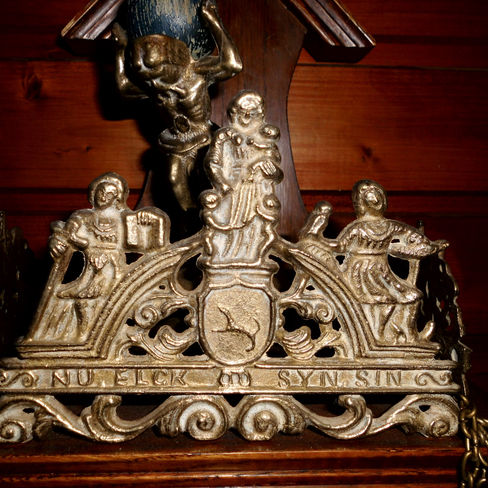 BIG Vintage Wall Clock DUTCH ZAANSE ZAANDAM stoelklok for REPAIR parts