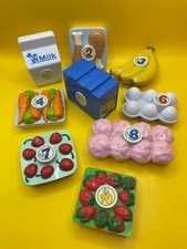 2002 Leapfrog Lot of Nine 9 Shopping Cart Pretend and Learn Replacement Food