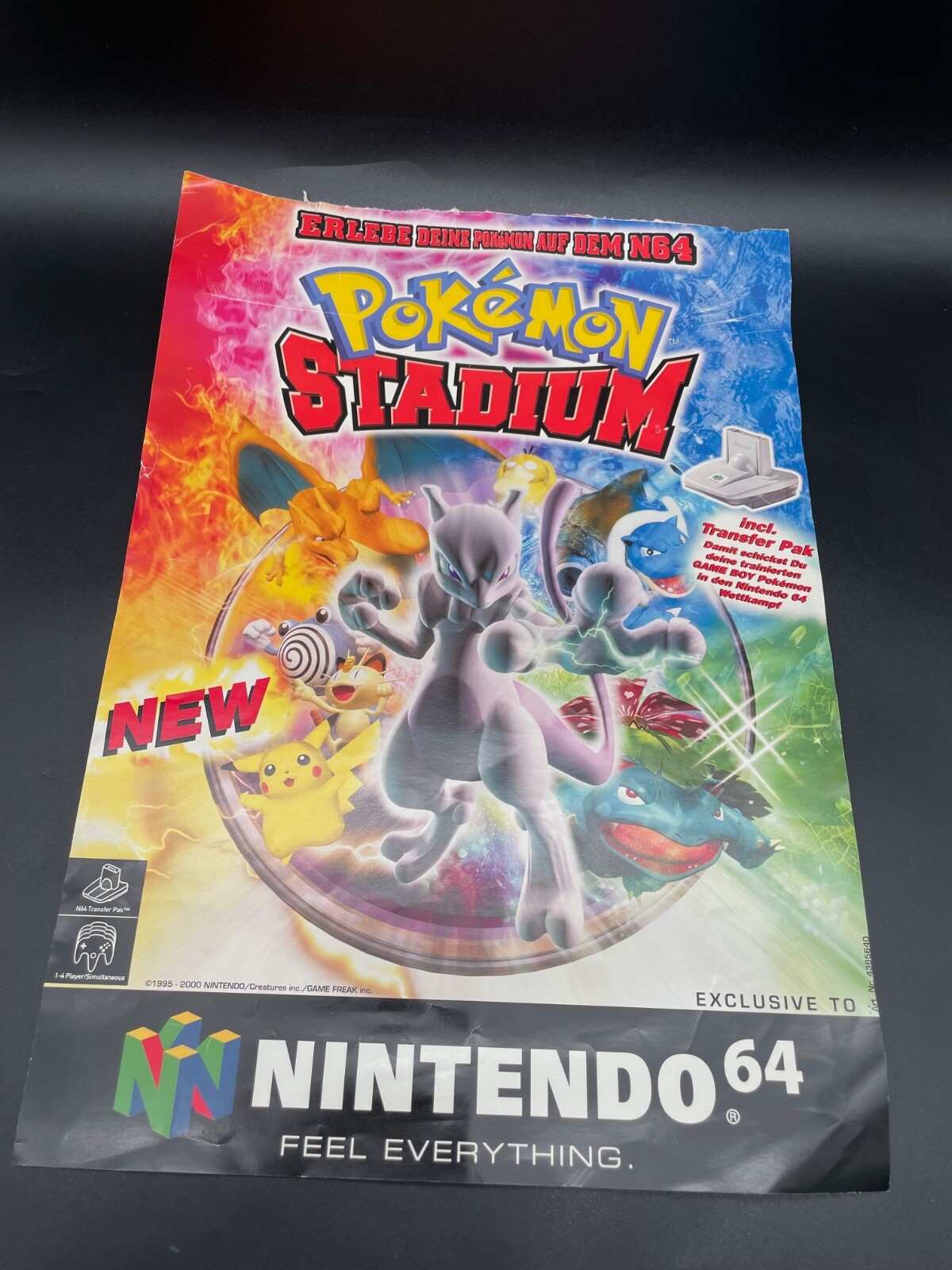 Pokémon Stadium - Nintendo 64 - Publicidad / Cartel / Merchandising - 1995