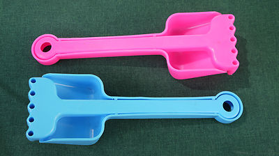 10 Sets Sandschaufeln + Harken Schaufel Sandspielzeug Posten Mitgebsel blau rosa