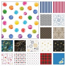 20 Servietten Papier 33x33cm 3-lagig Papierservietten mit einfachen Mustern