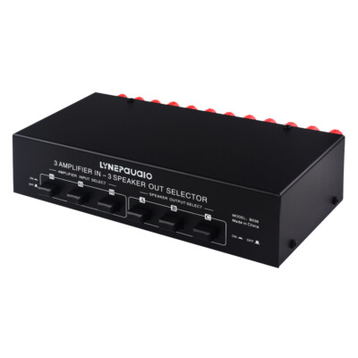 Passive 3-IN-3-OUT Audio Splitter Sound Switcher Box for Speakers
