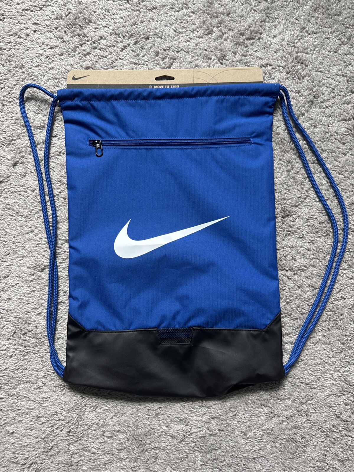 Nike Brasilia 9.5 Blue Drawstring Gym Backpack Training Sack