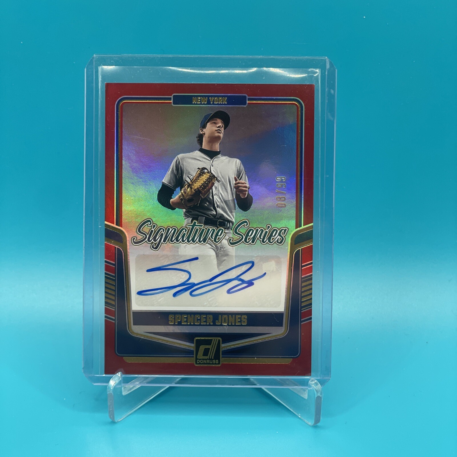 2024 Donruss Baseball - Spencer Jones - Red Signature Series Auto 08/99