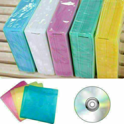 100 CD DVD BLURAY-MUSIKPAPIER HÜLLEN DOPPELSEITENABDECKUNG SPEICHER CA