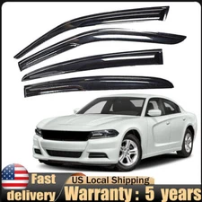 4pcs Window Visors Rain Guards Vent Shade Deflector For 2011-2022 Dodge Charger