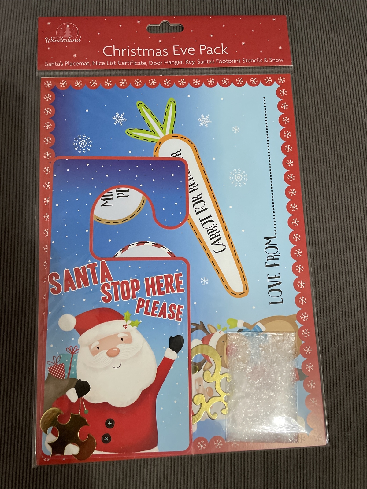 Christmas Eve Pack Get Ready for Santa's Magic Key Footprint Stencil Door hanger