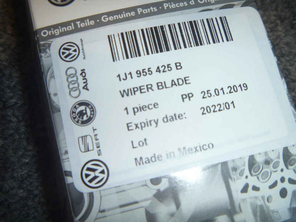 Volkswagen VW Golf Passat Jetta R32 GTI 2003 limpiaparabrisas 1J1955425B fabricante de equipos originales nuevo Foto 2 de 2