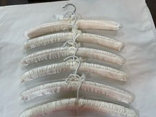 Set Of 6 Ivory Satin Padded Hangers