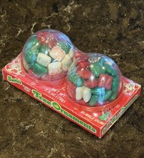 Vintage 1980's Swell SANTA'S BUBBLE GUM CHRISTMAS TREE ORNAMENTS 2 Pack NOS!