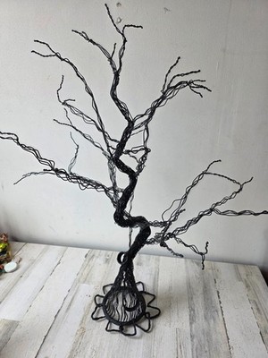 Vintage Metal table top Bare Halloween tree ornament heavy unique