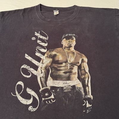 Vintage G Unit 50 Cent 2005 T-Shirt Size XL Graphic on Sleeve Anvil Tag Shady