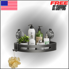 Corner Shower Caddy Suction Cup with Hooks Bathroom Organizers and Storage