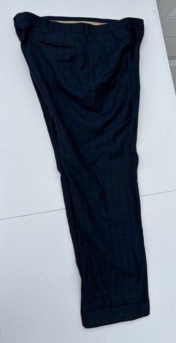 Vintage 1960s 70s Blue Striped Mod Cuffed Pants 35 X 28 - Picture 14 of 17