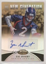 2013 Certified New Generation Mirror Gold Signatures /25 Zac Dysert Auto pm6