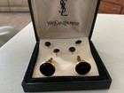 authentic vintage Yves Saint Laurent cufflink and tuxedo stud set — photo 1