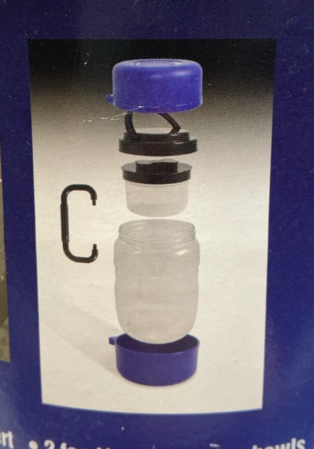 Contenedor portátil de comida y agua para perros con 2 cuencos para servir y mango para viajes nuevo Foto 2 de 4