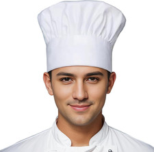 Unisex Chef Hat Adjustable Kitchen Cooking Chef Works BBQ Grill Baker Cap for Ad