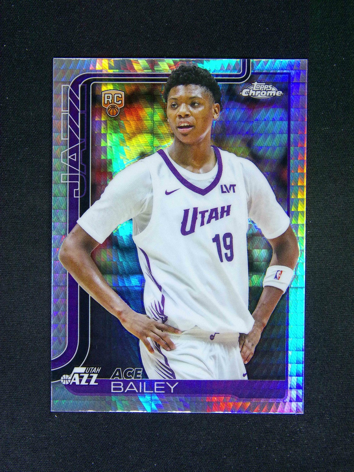 2025-26 Topps Chrome Ace Bailey #255 RC Rookie Refractors Prism