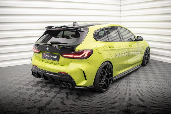 Heck Ansatz Flaps Diffusor V.5 FüR BMW 1Er F40 M-Paket/M135I HeckschüRze Schwarz-image